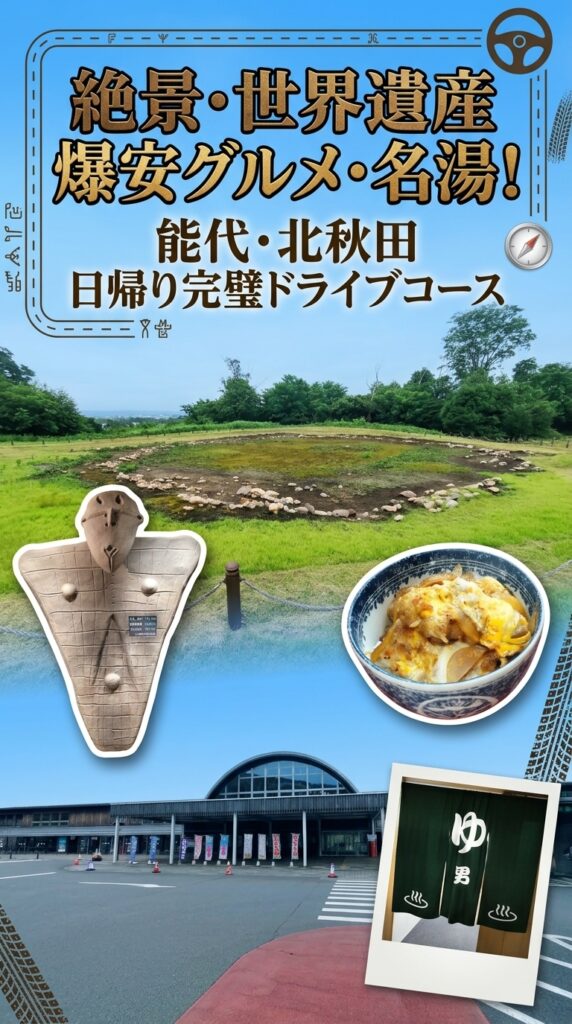 絶景・世界遺産・爆安グルメ・名湯！能代・北秋田 日帰り完璧ドライブコース