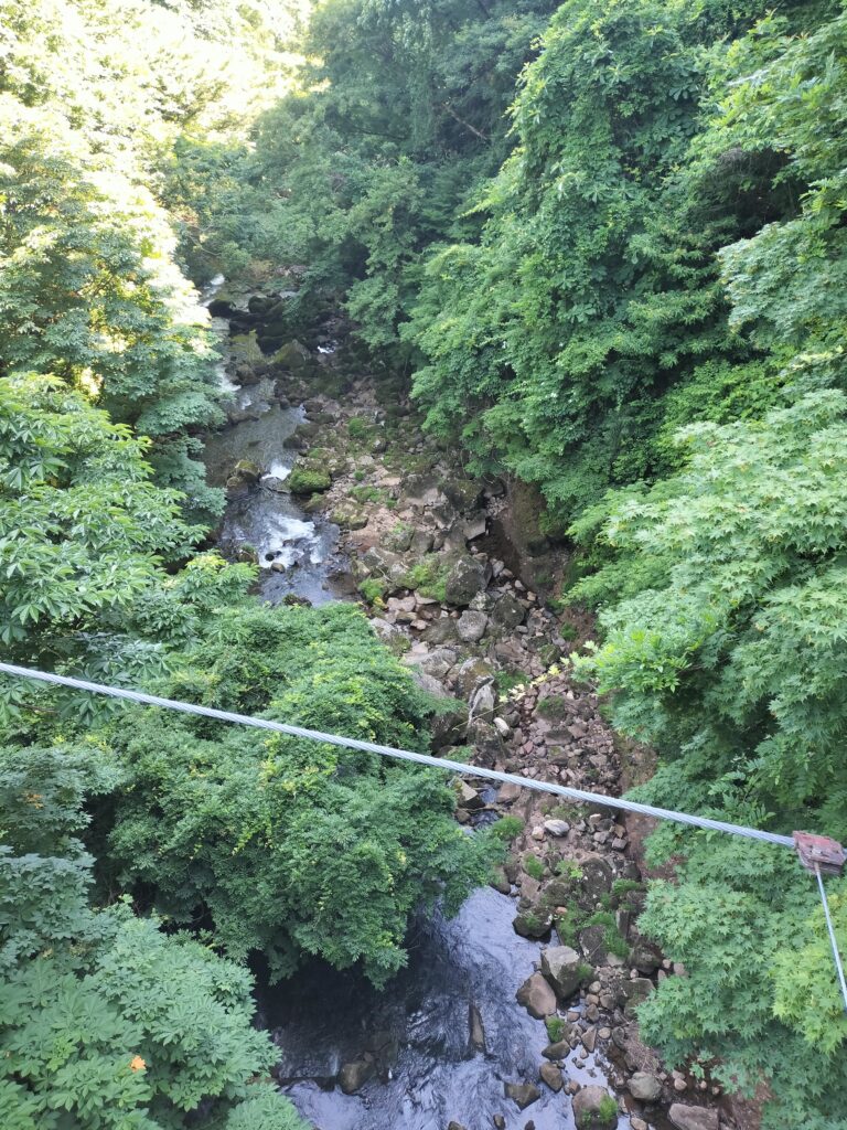 【秋田県にかほ市】奈曽の白滝 ねがい橋からの景観