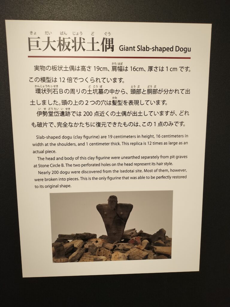 【秋田県北秋田市】伊勢堂岱遺跡 伊勢堂岱縄文館 巨大板状土偶 説明