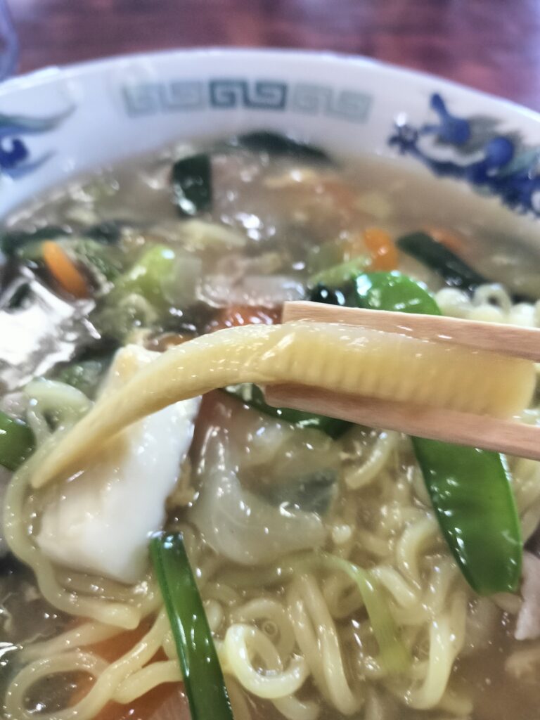 【秋田県能代市】中華レストラン「みき」長崎ちゃんぽんめん具材ヤングコーン