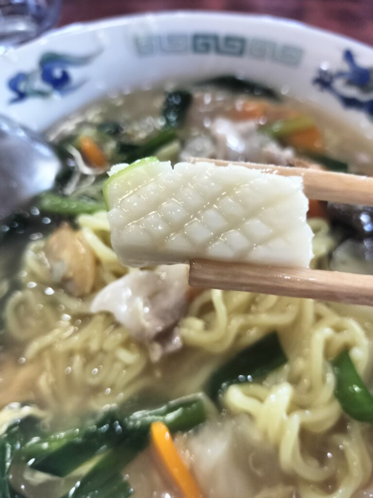 【秋田県能代市】中華レストラン「みき」長崎ちゃんぽんめん具材いか