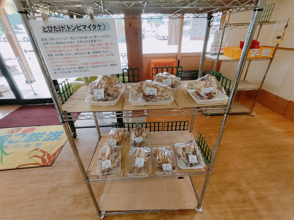 道の駅 おがち 小町の郷 菜菜こまち とびたけ トンビマイタケ