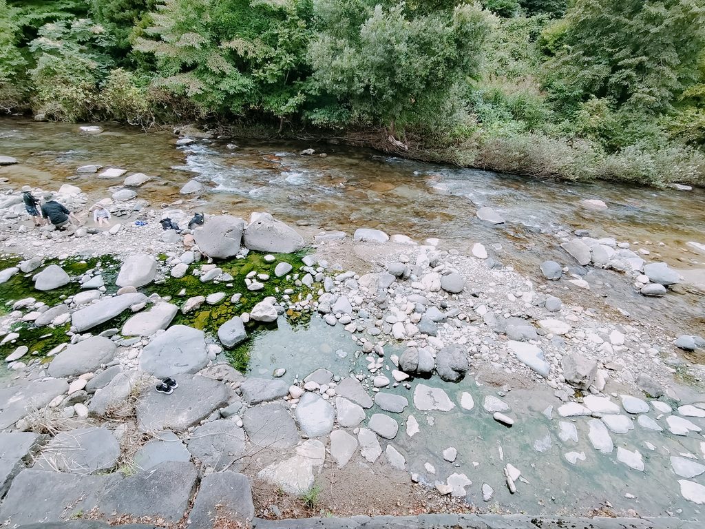 川原の湯っこ 丁度良い場所がある