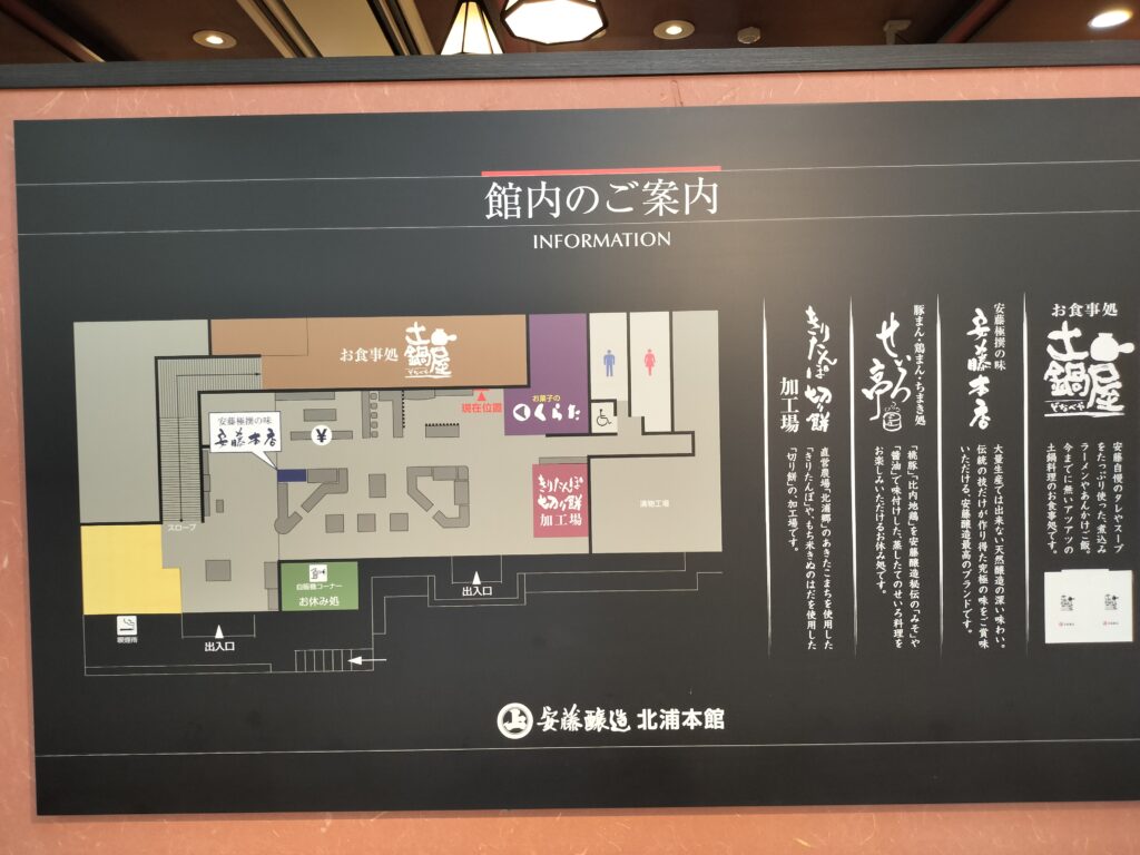 【秋田県大仙市】安藤醸造 館内案内板