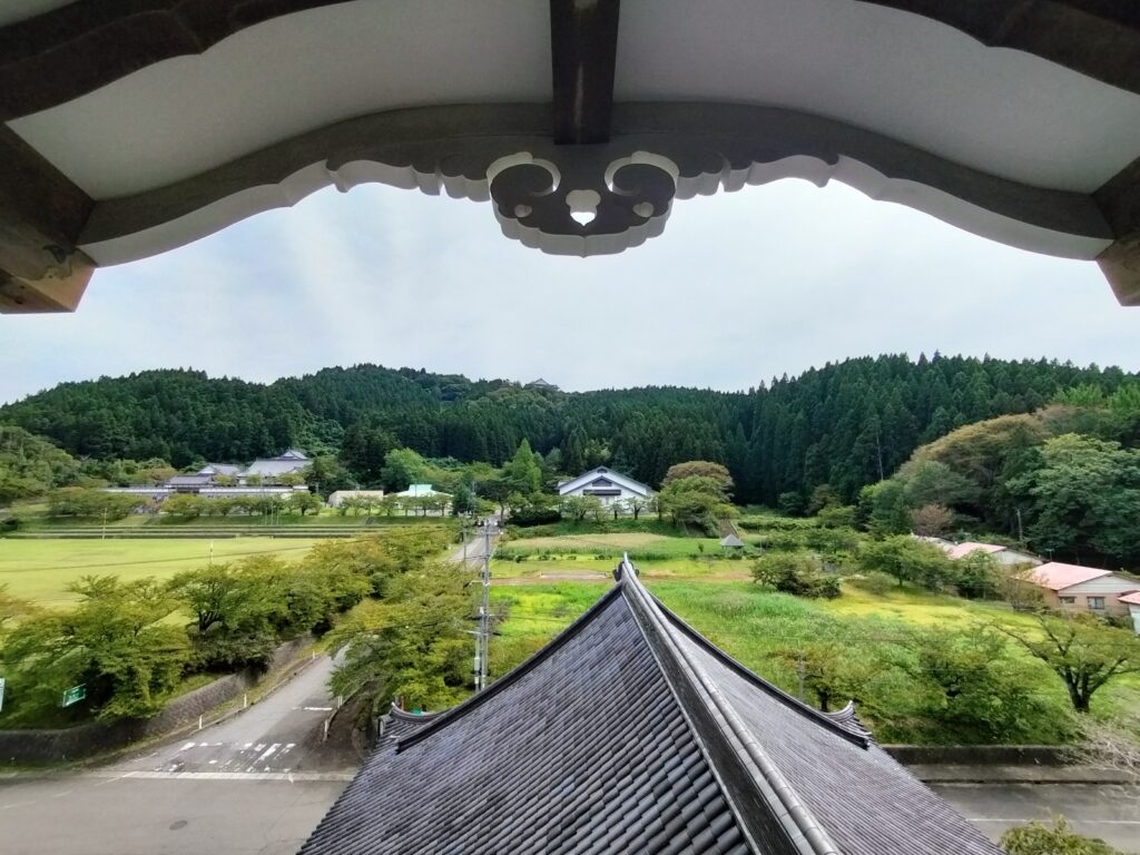 【秋田県由利本荘市】岩城 天鷺村 天鷺城 4階展望室からの展望南側