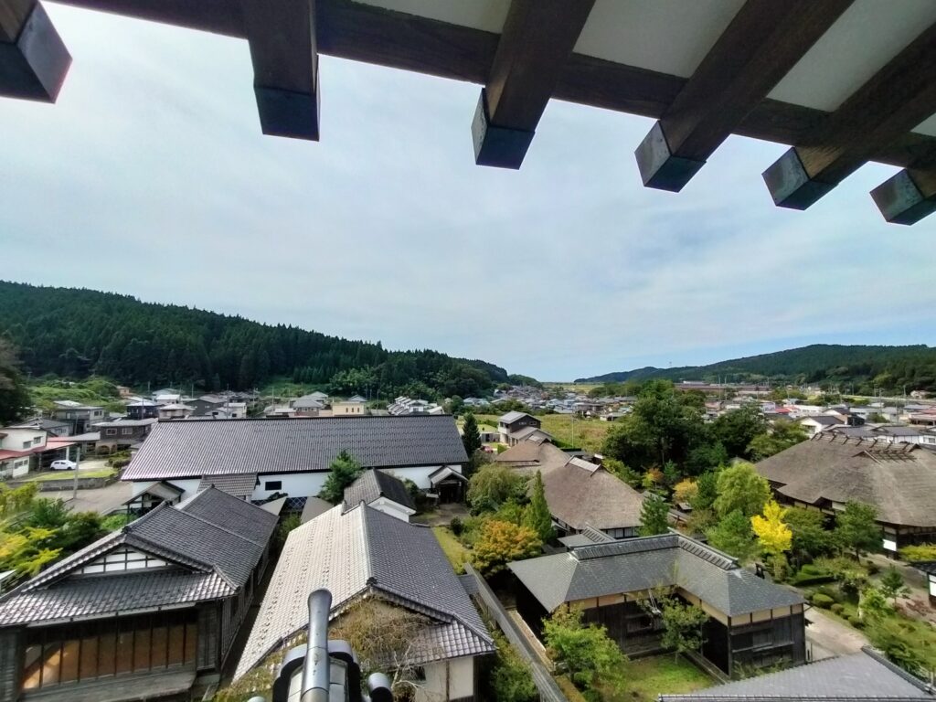 【秋田県由利本荘市】岩城 天鷺村 天鷺城 4階展望室からの展望西側