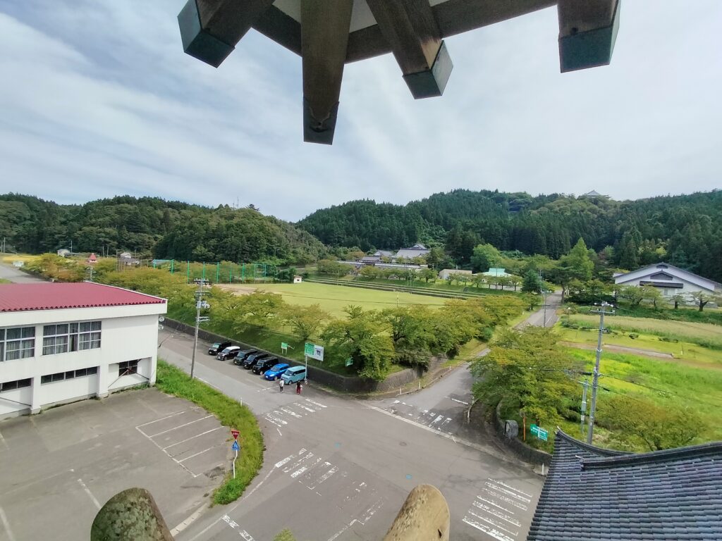 【秋田県由利本荘市】岩城 天鷺村 天鷺城 4階展望室からの展望東側
