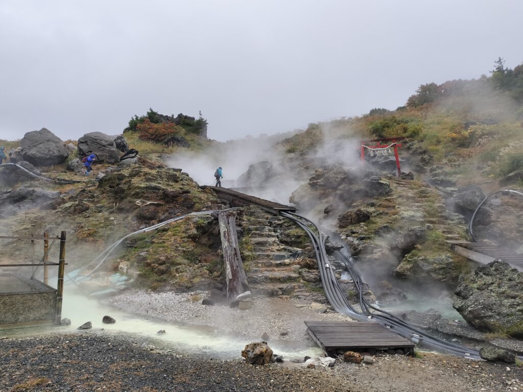 【岩手県一関市】須川高原温泉源泉方向