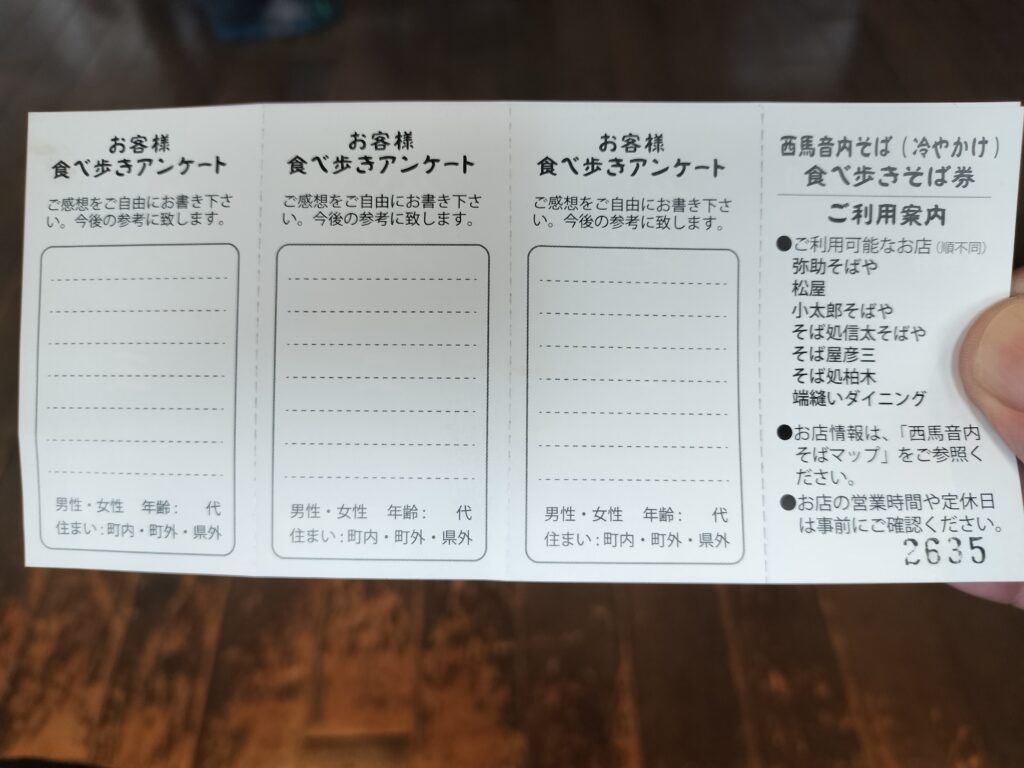 【秋田県羽後町】道の駅うご端縫いの郷食べ歩きそば券
