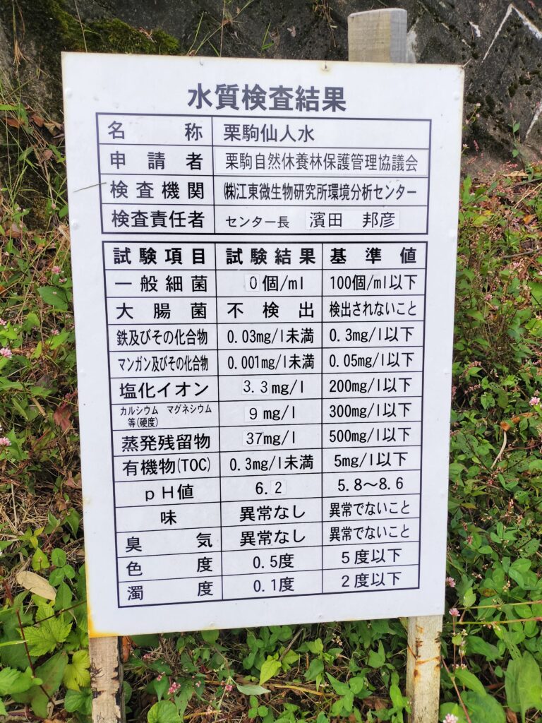 【秋田県東成瀬村】仙人水水質検査